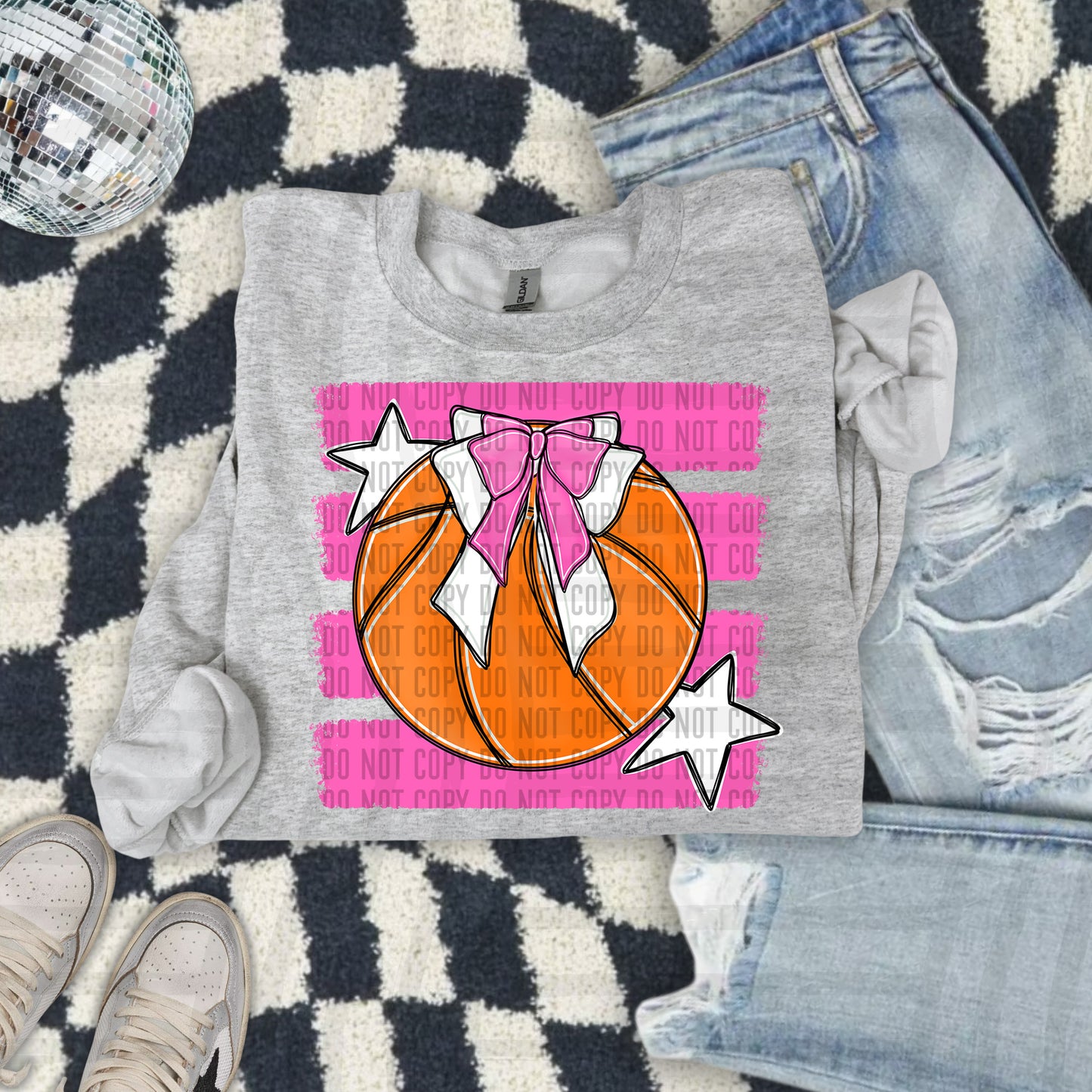 BASKETBALL BOW BOW TEES -25 COLORS