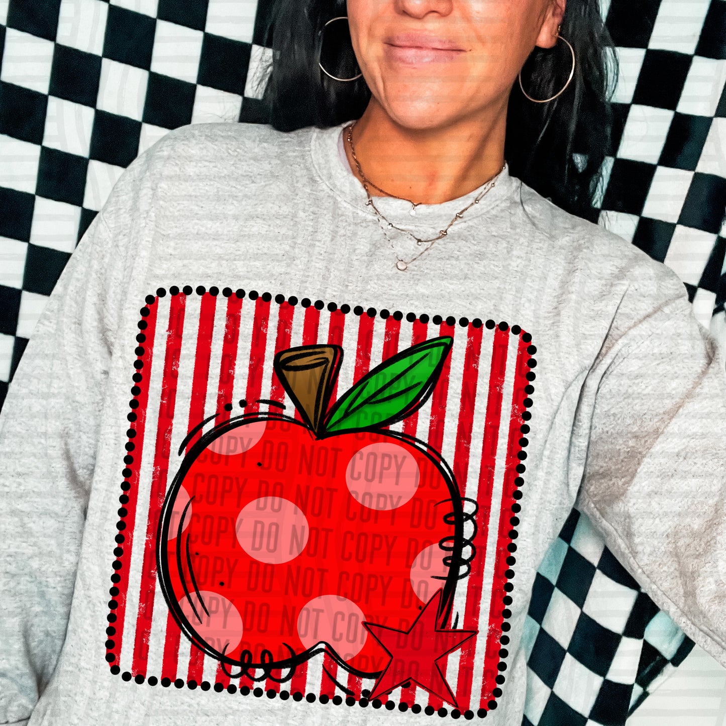 DISTRESSED APPLE TEE - MULTIPLE COLORS