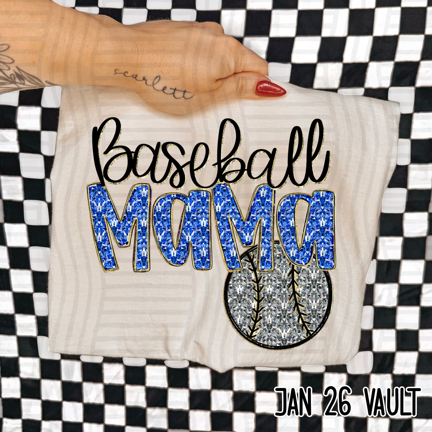 BASEBALL MAMA BLING TEE