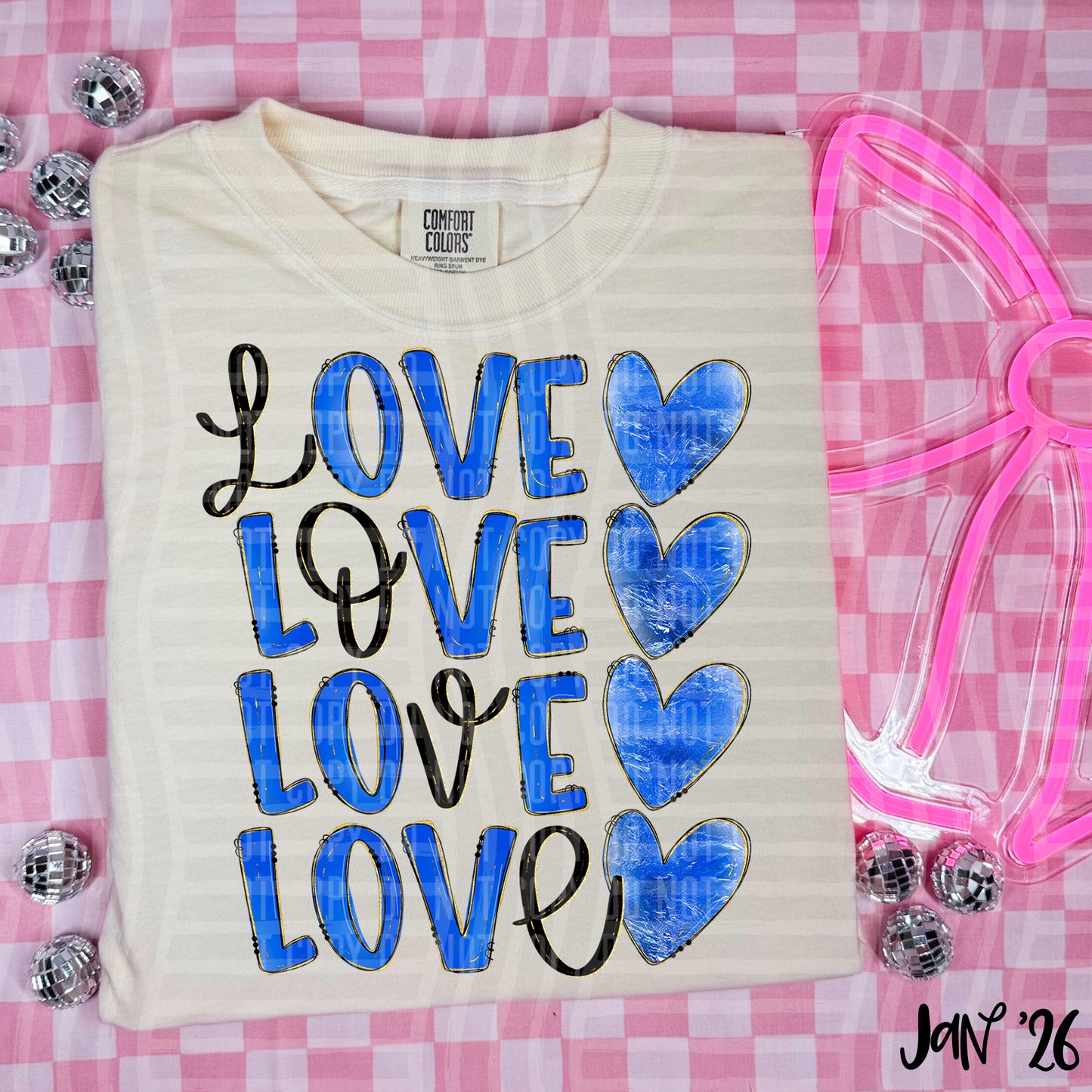 LOVE STACKED COLOR TEES
