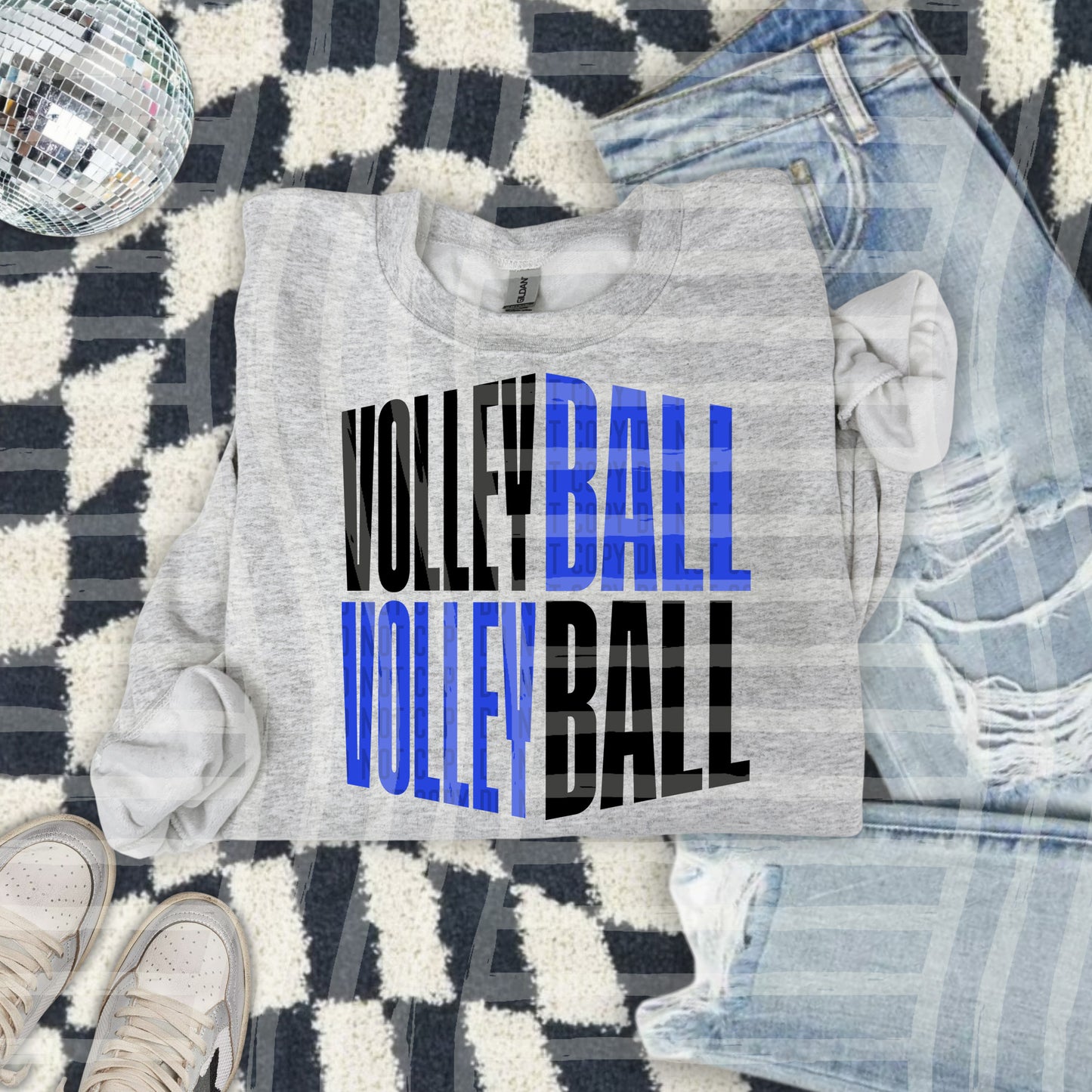 VOLLEYBALL WORD ART TEE