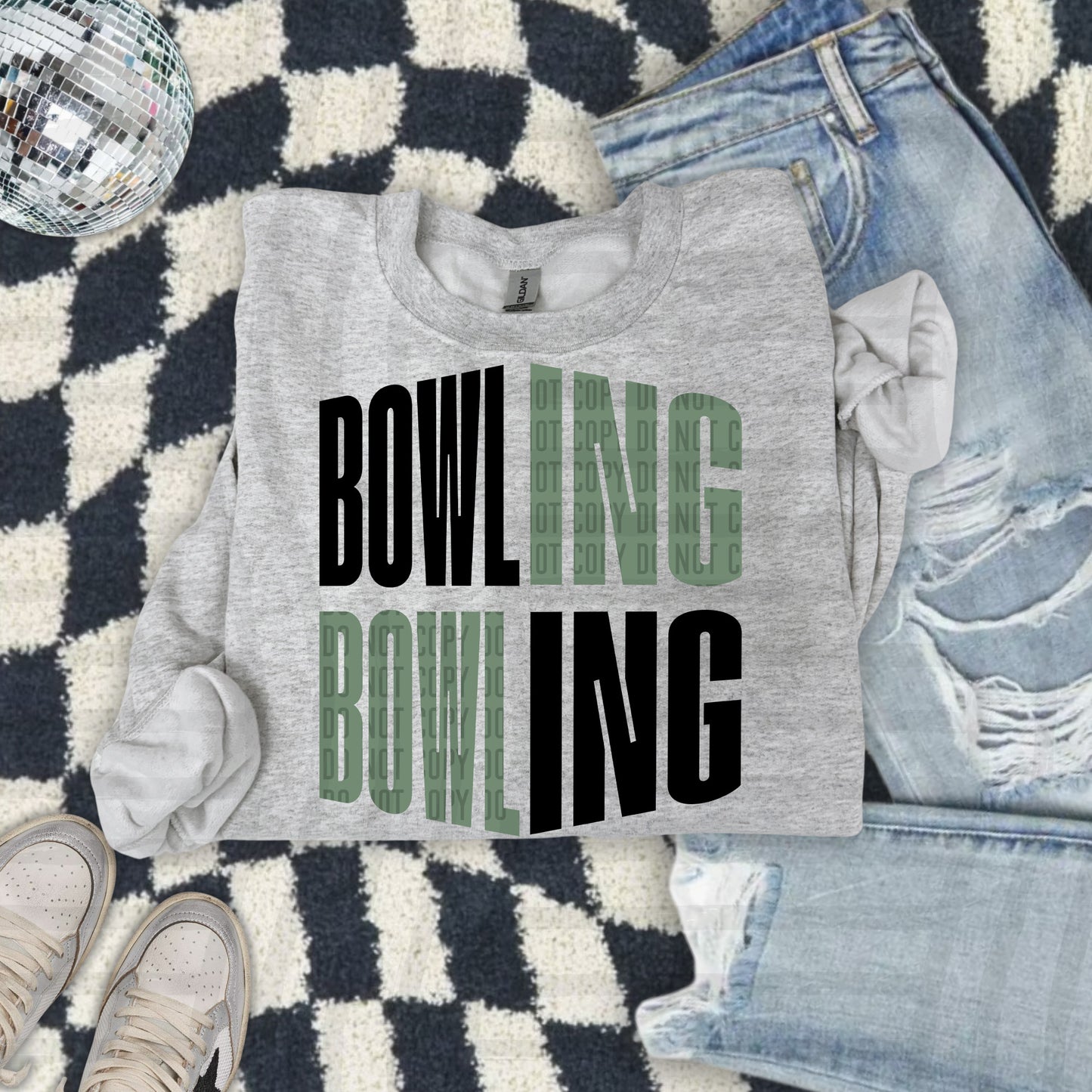 WORD ART BOWLING TEE