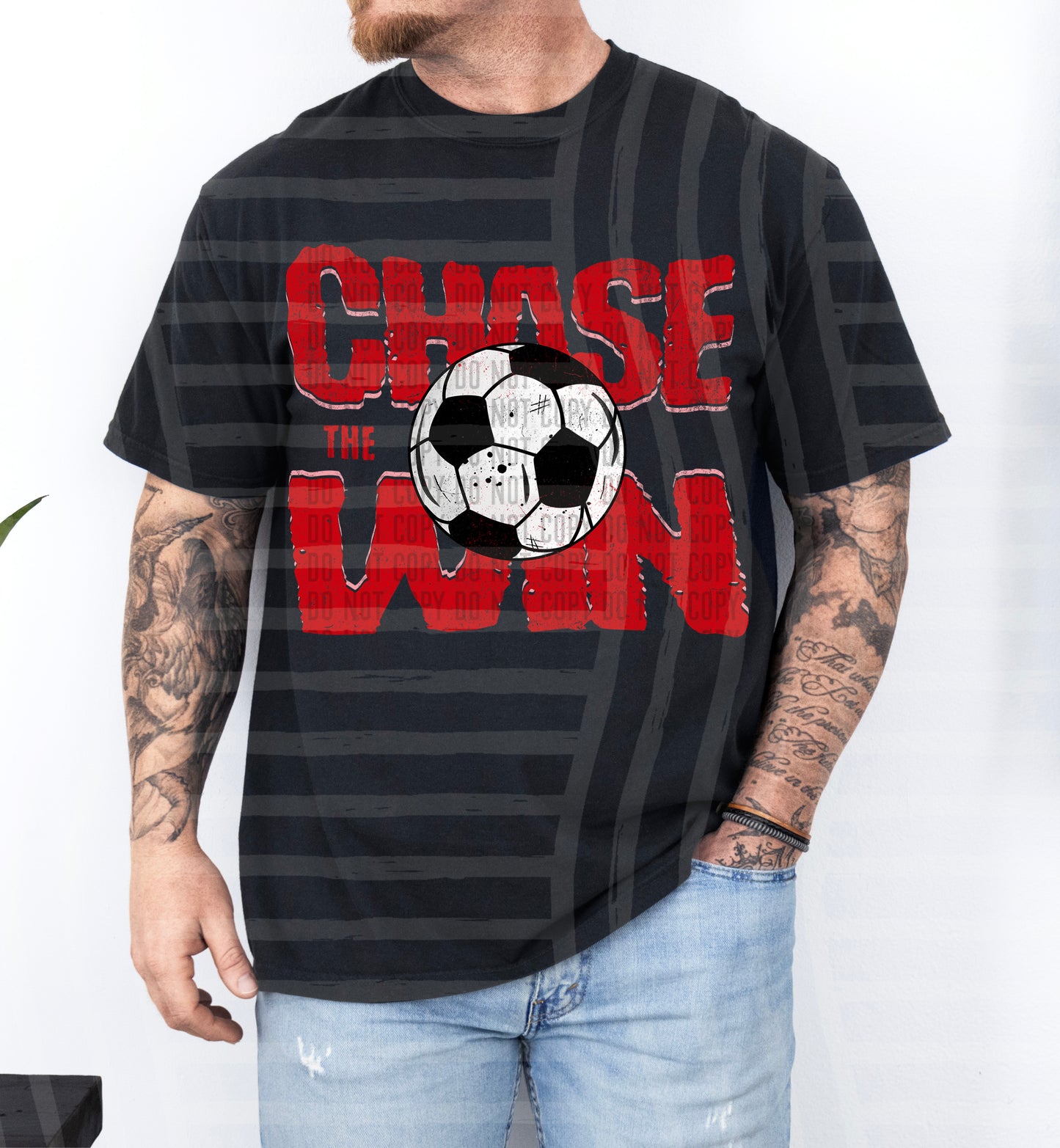 SOCCER -CHASE THE WIN TEE -VARIETY COLORS