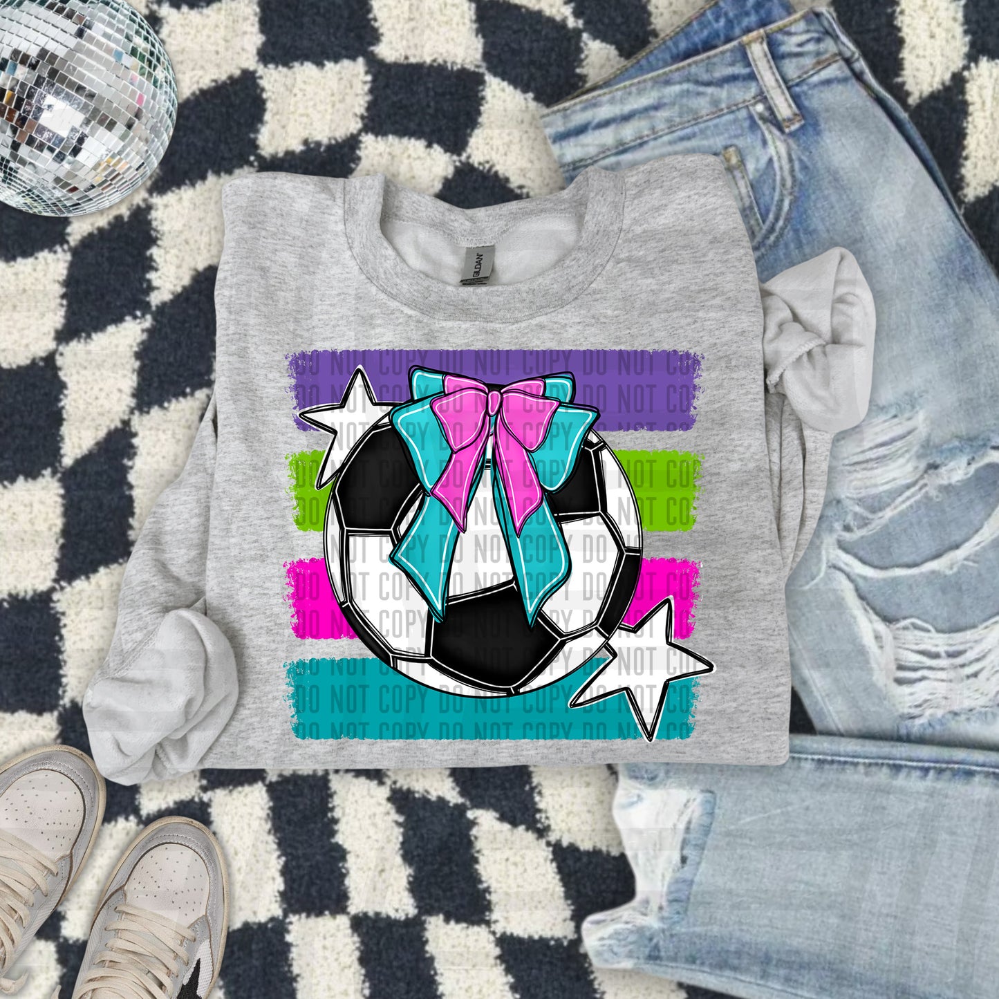 SOCCER BOW BOW TEES -25 COLORS