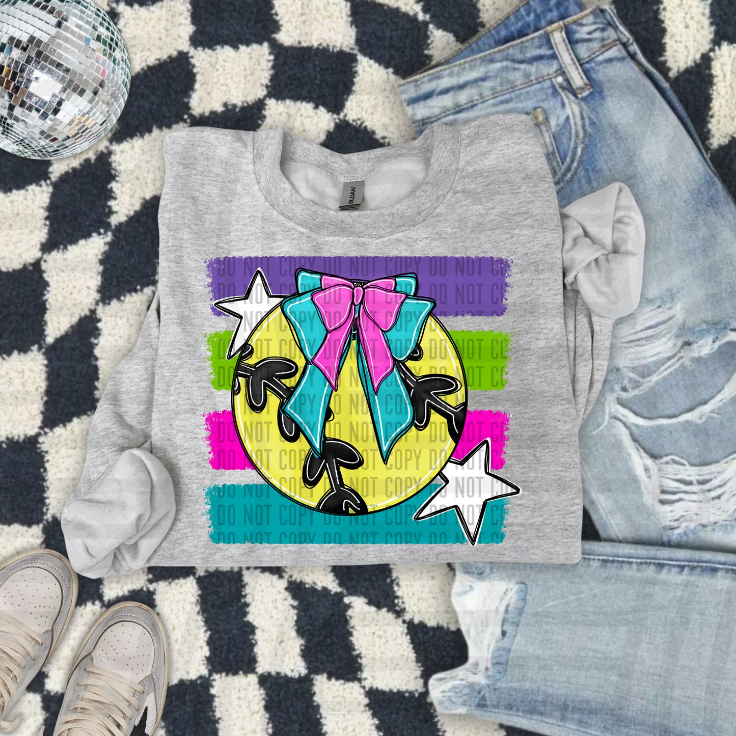 SOFTBALL BOW BOW TEES -25 COLORS