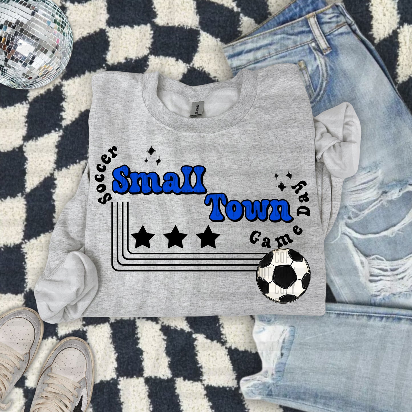 SMALL TOWN SOCCER TEE - 21 COLORS