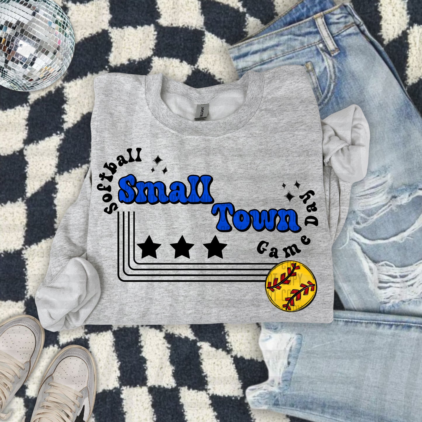 SMALL TOWN SOFTBALL TEES -21 COLORS