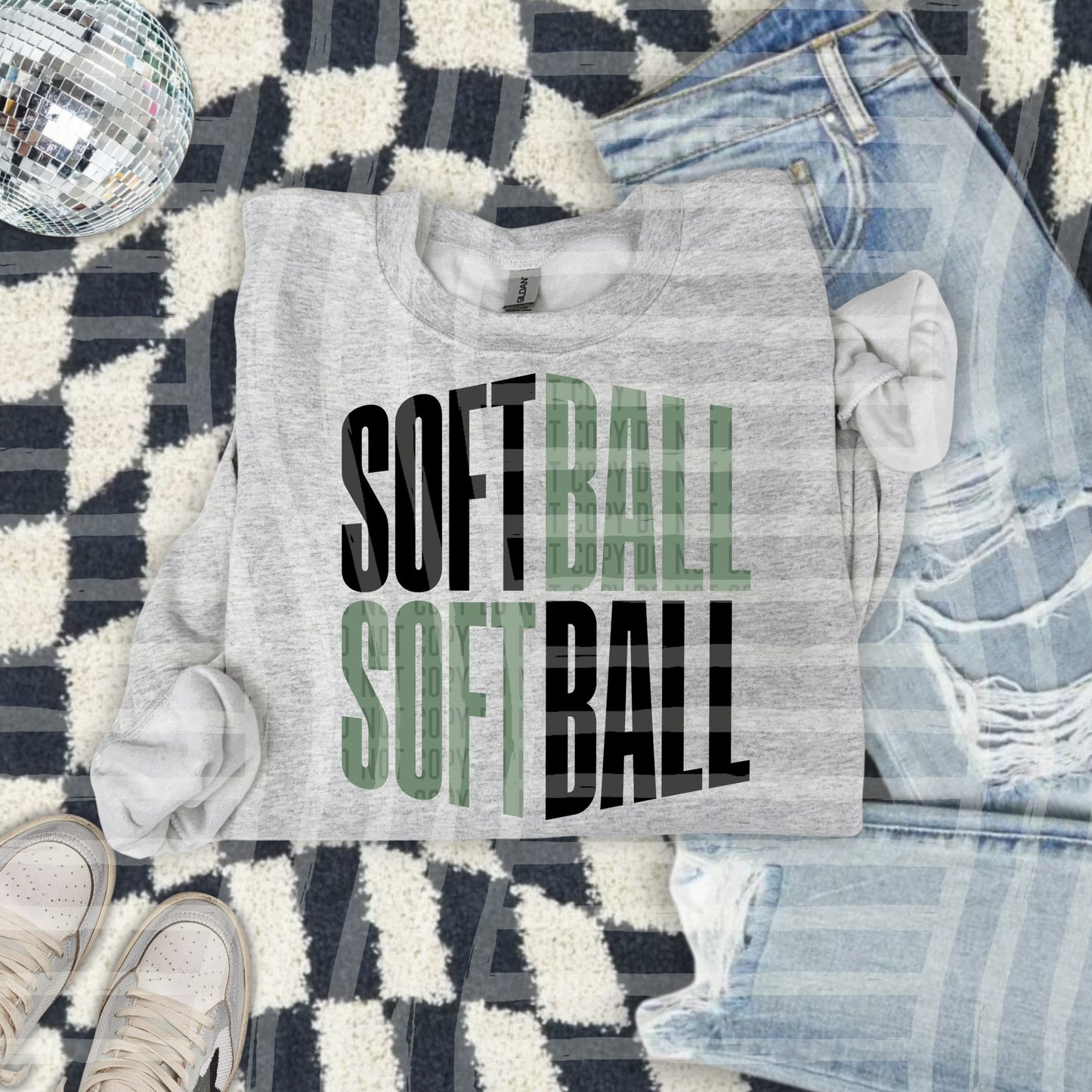 SOFTBALL WORD ART