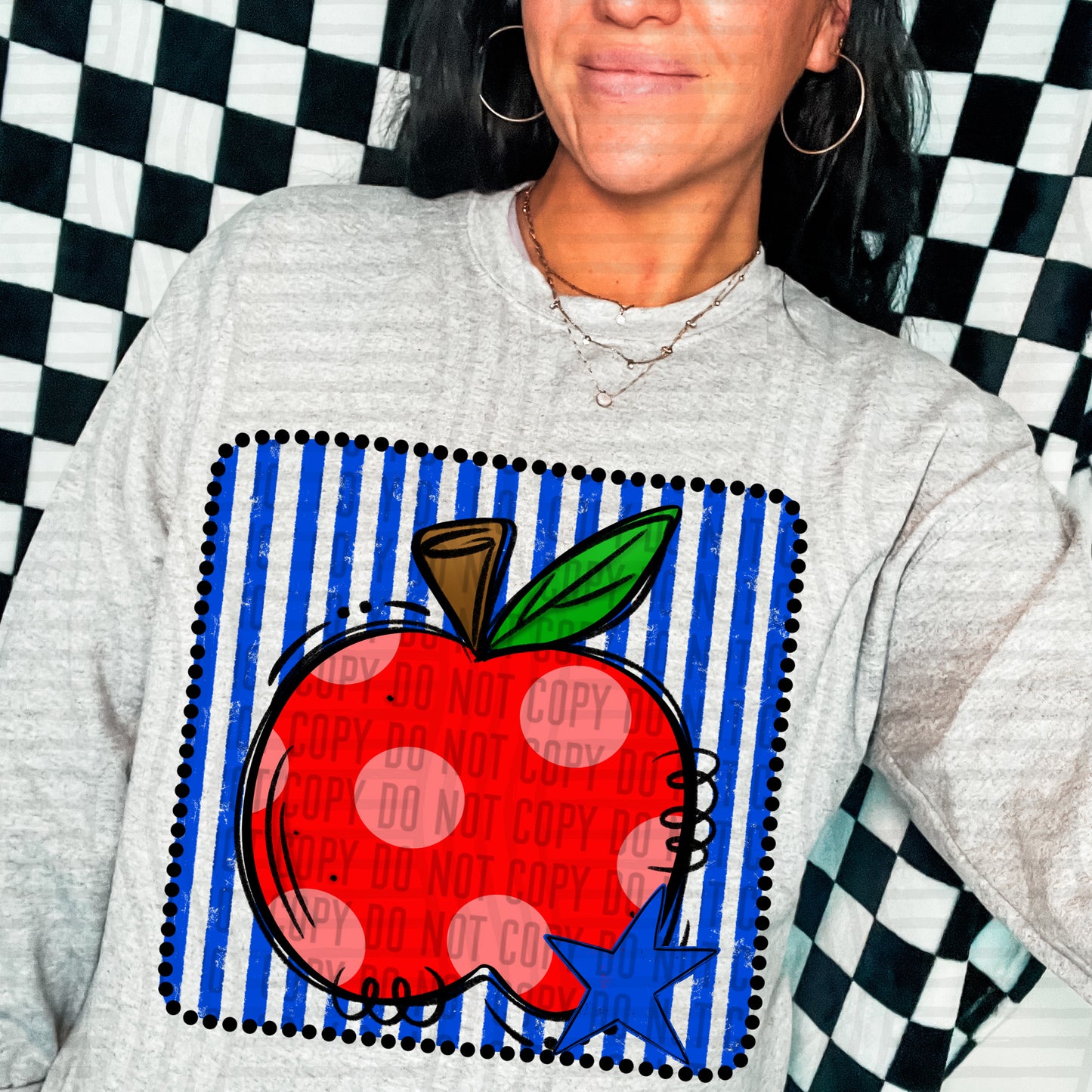 DISTRESSED APPLE TEE - MULTIPLE COLORS