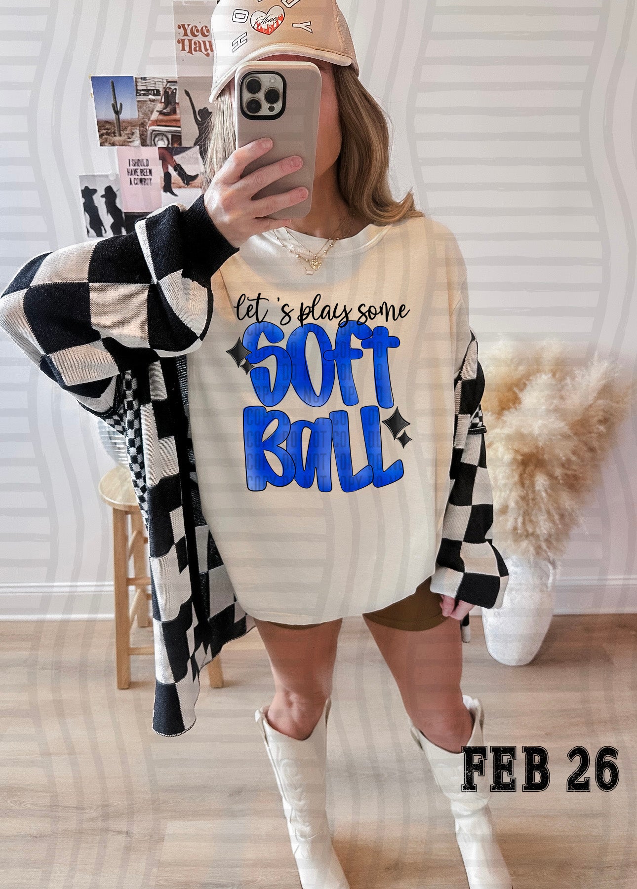 LET'S PLAY SOME SOFTBALL TEE -VARIETY OF COLRS