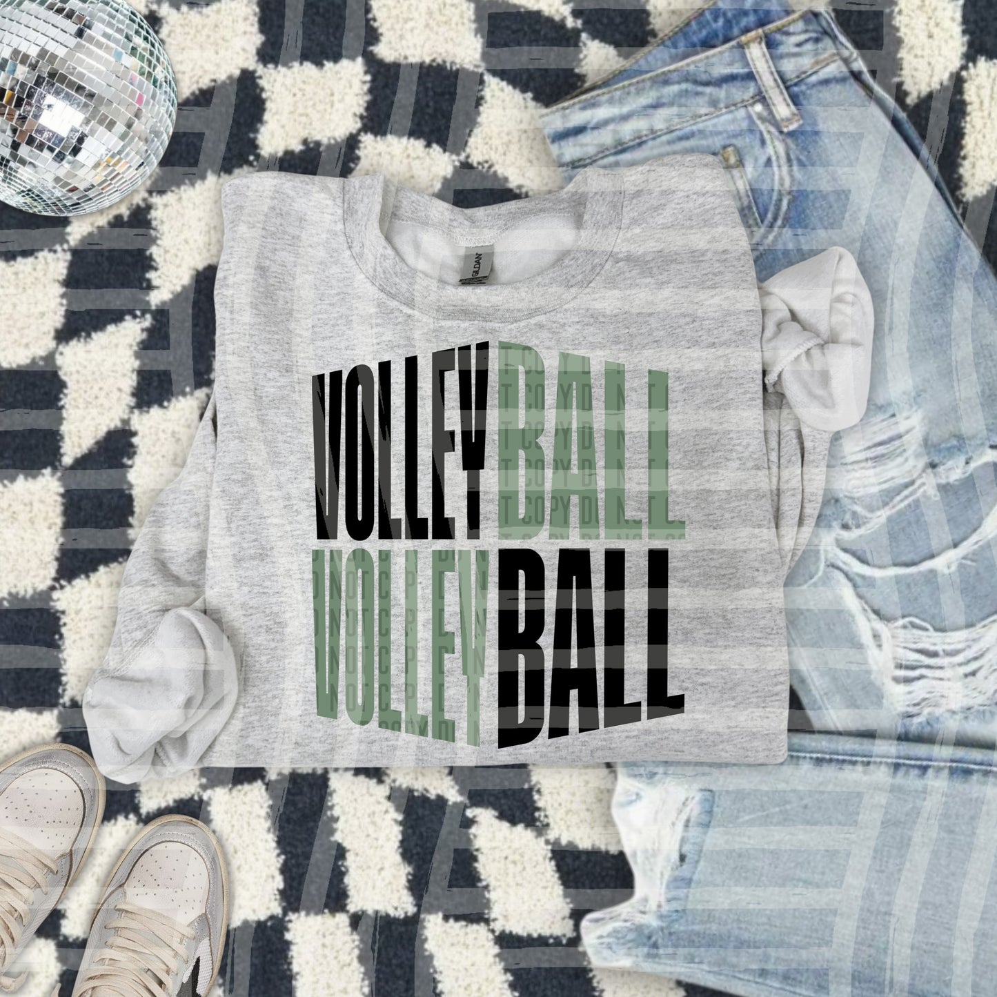 VOLLEYBALL WORD ART TEE