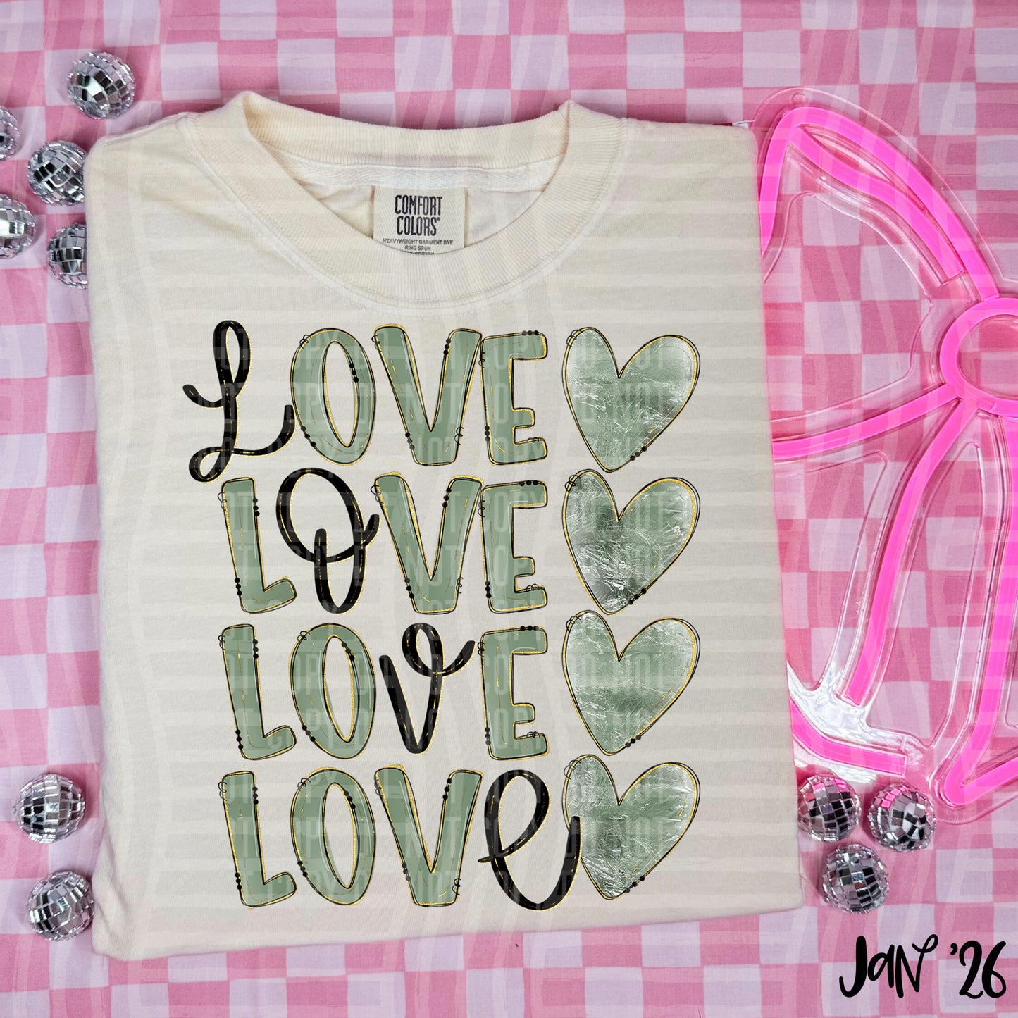 LOVE STACKED COLOR TEES