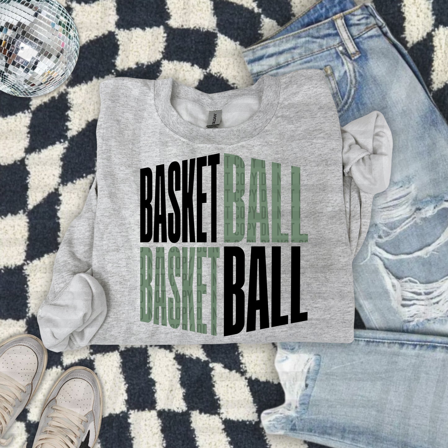 BASKETBALL WORD ART TEE
