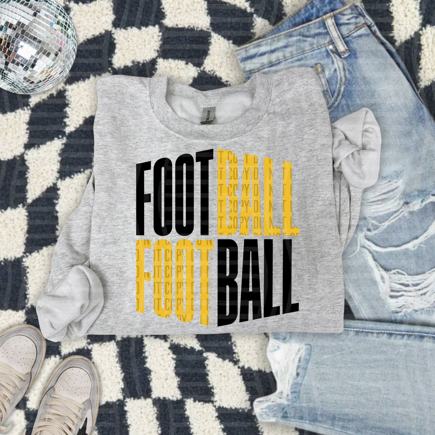 WORD ART FOOTBALL TEE