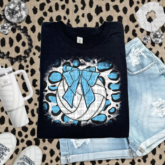 VOLLEYBALL LEOPARD BACKGROUND TEE
