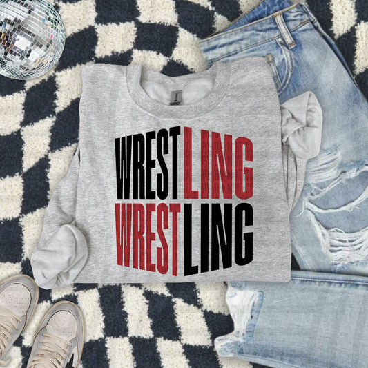 WRESTLING WORD ART TEE