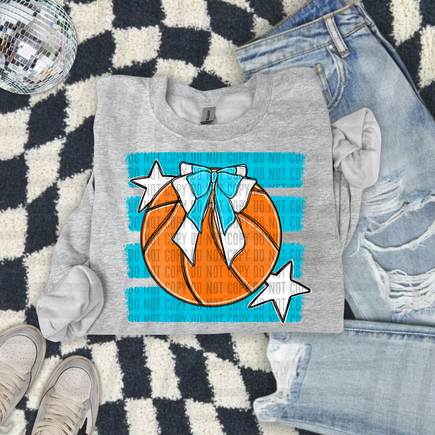 BASKETBALL BOW BOW TEES -25 COLORS