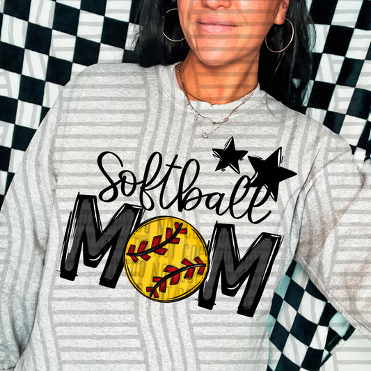 SOFTBALL MOM TEES - 20 COLORS