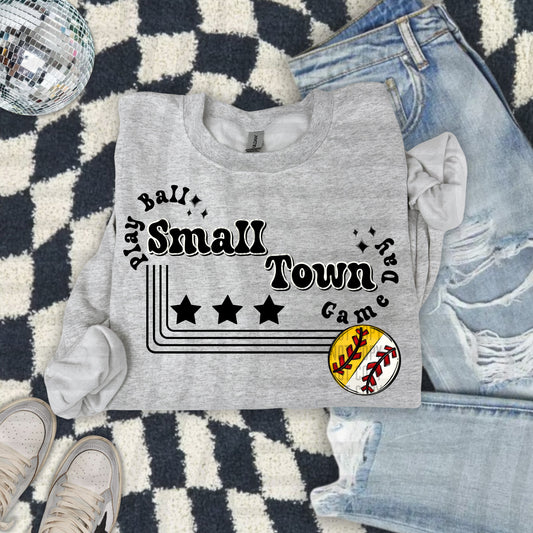 SMALL TOWN HALF&HALF SOFT/BASE BALL TEES -21 COLORS