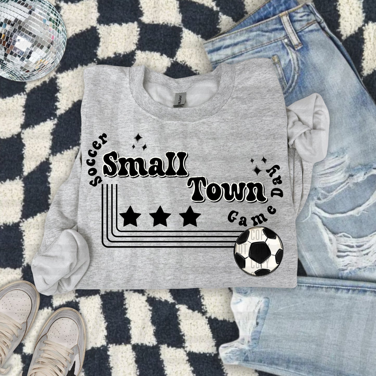 SMALL TOWN SOCCER TEE - 21 COLORS