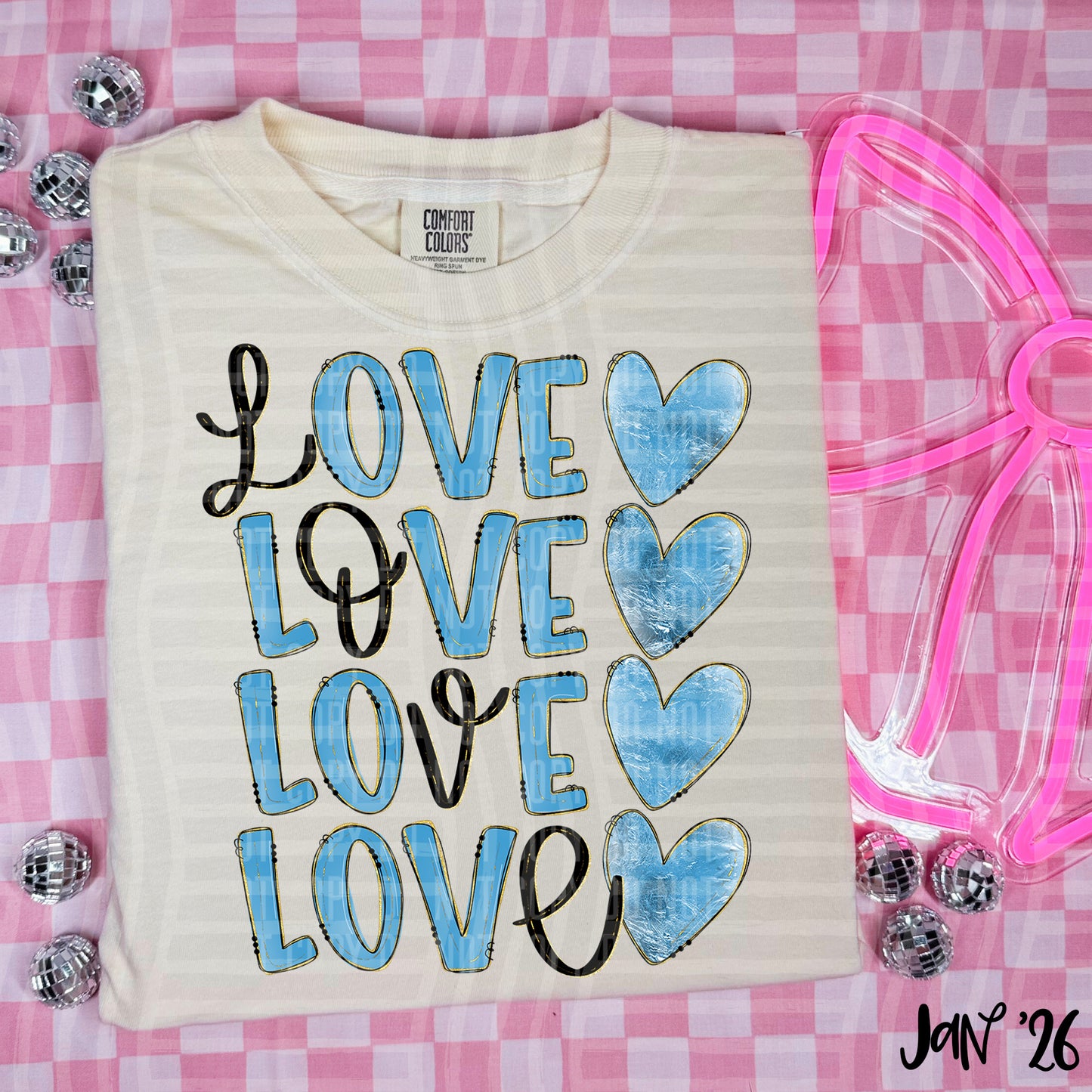 LOVE STACKED COLOR TEES