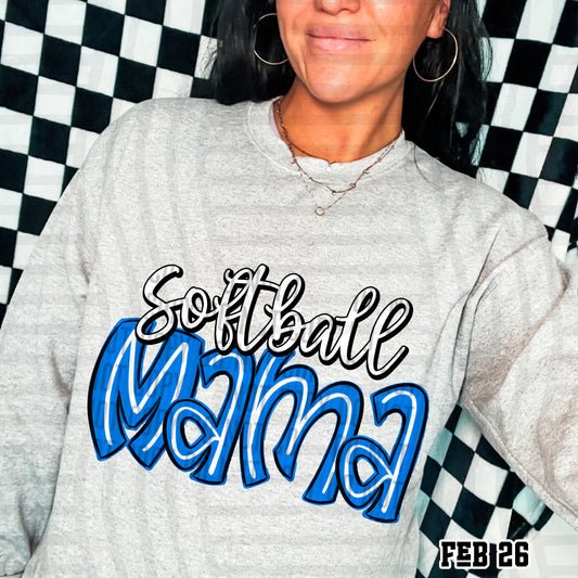 SOFTBALL MAMA TEES - VARIETY COLORS