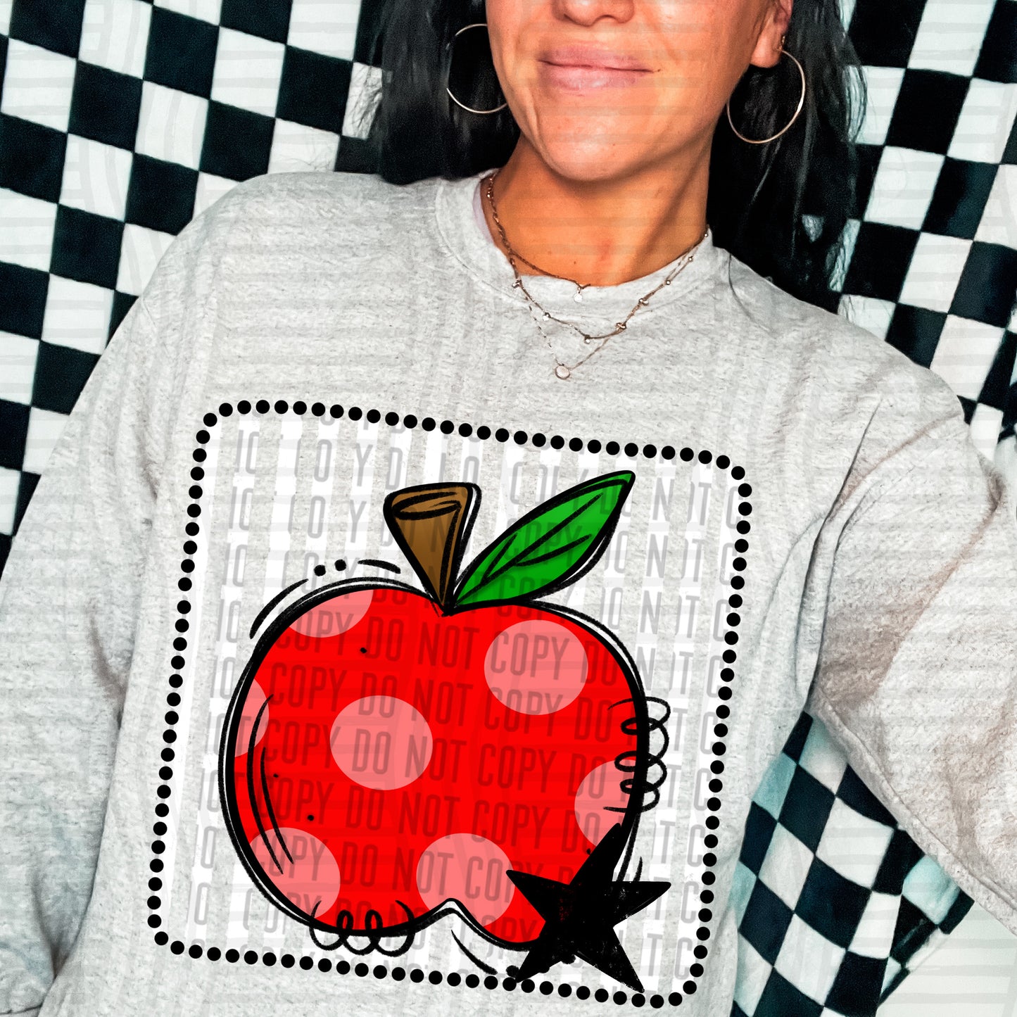 DISTRESSED APPLE TEE - MULTIPLE COLORS