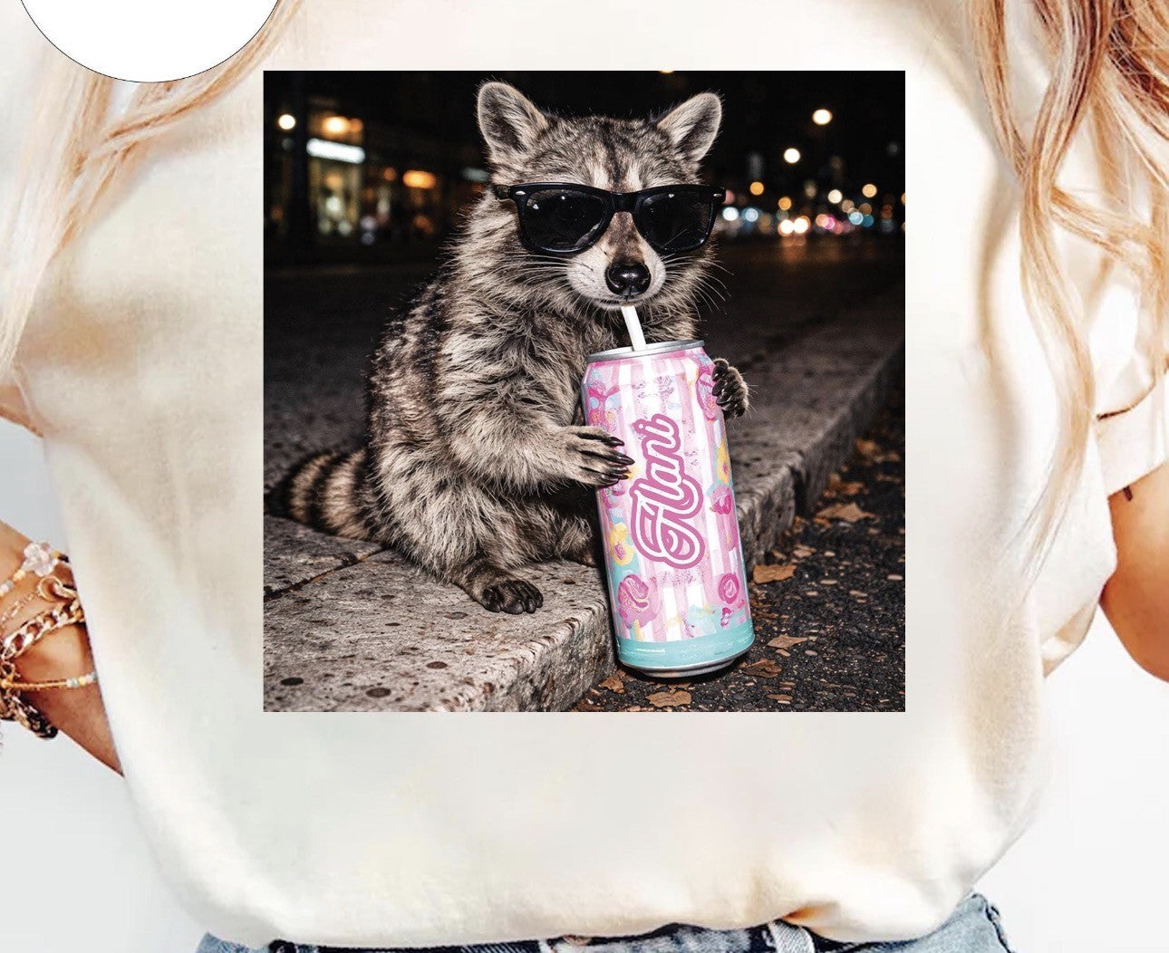 RACCOON SIPPIN ALAINI TEE