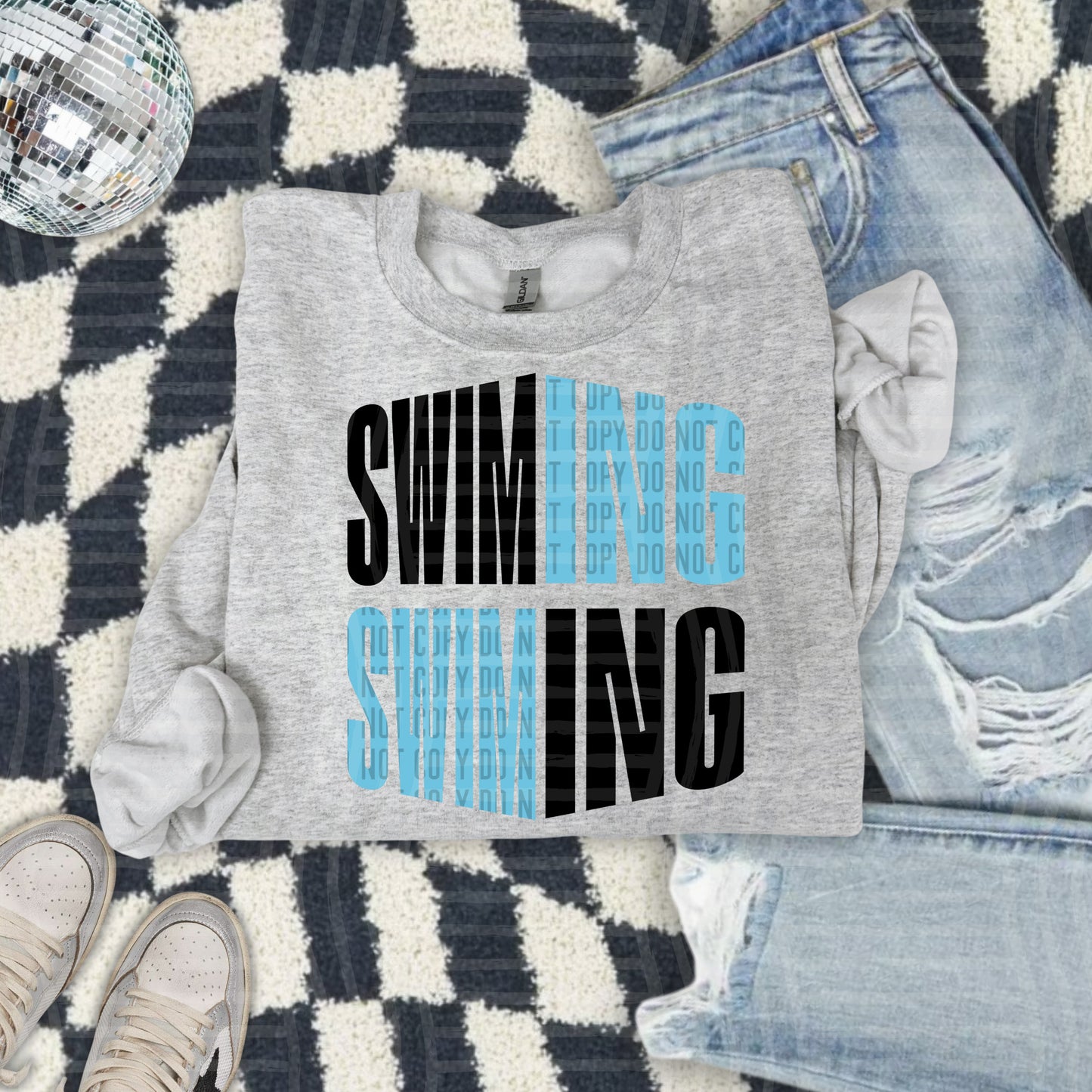 WORD ART SWIMMING TEE