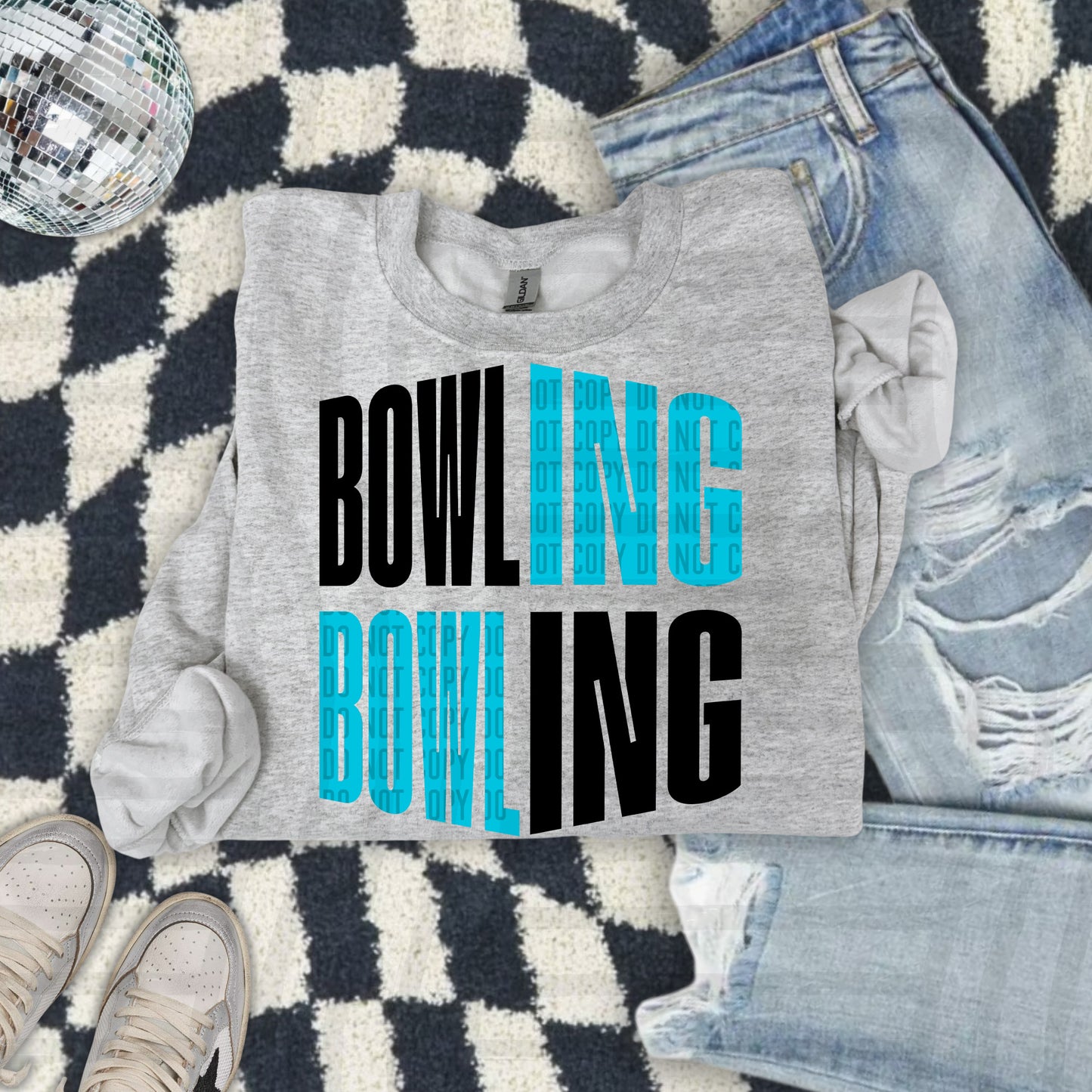 WORD ART BOWLING TEE