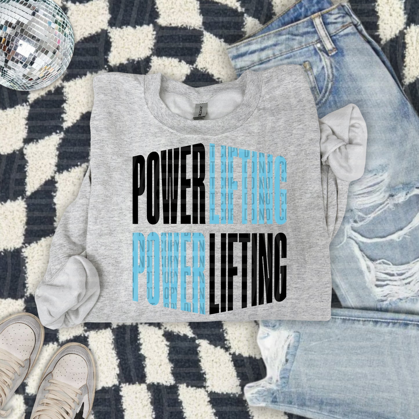 WORD ART POWERLIFTING TEE