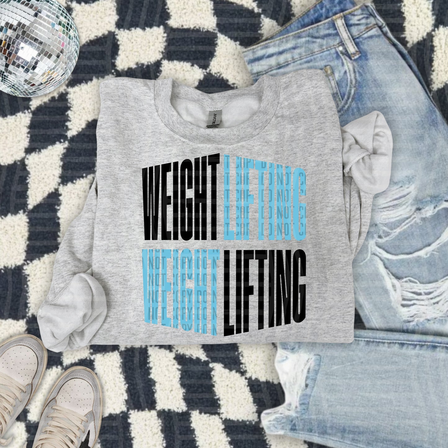 WORD ART WEIGHT LIFTING TEE