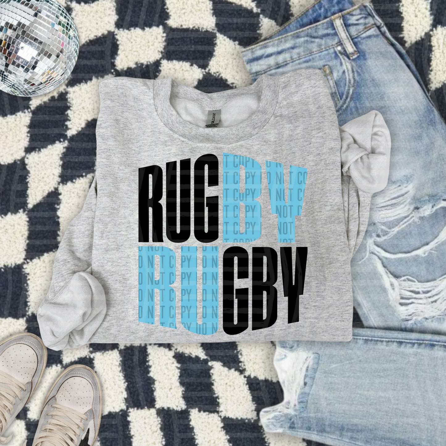WORD ART RUGBY TEE