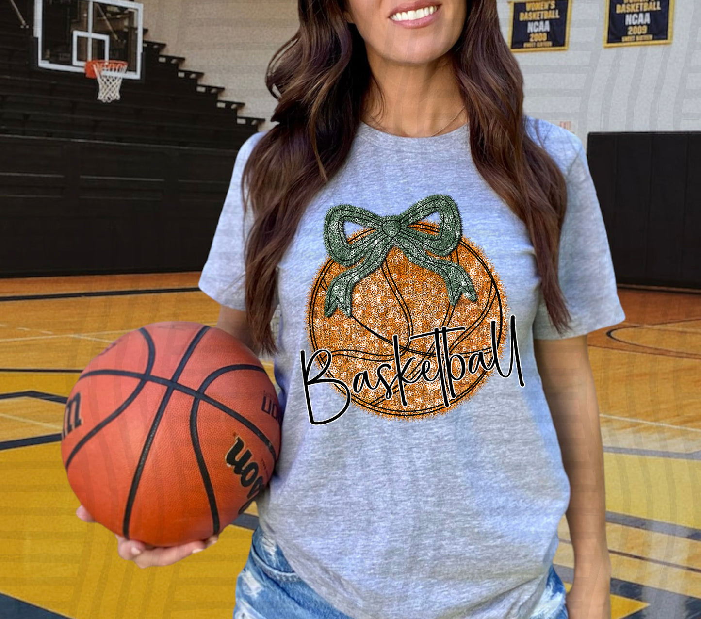 FAUX SEQUIN BASKETBALL TEE