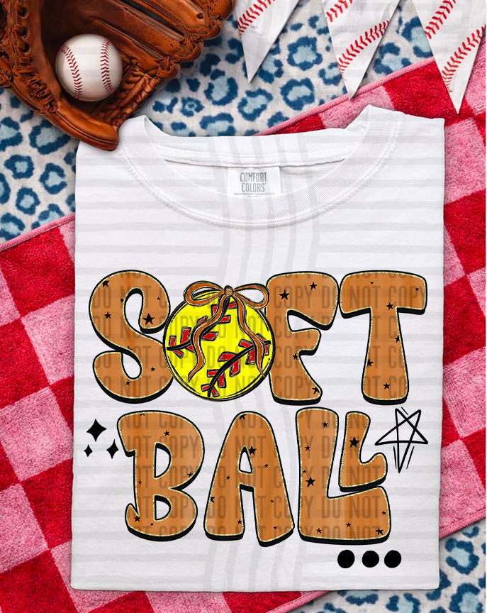 RETRO SOFTBALL TEE -VARIETY OF COLOR
