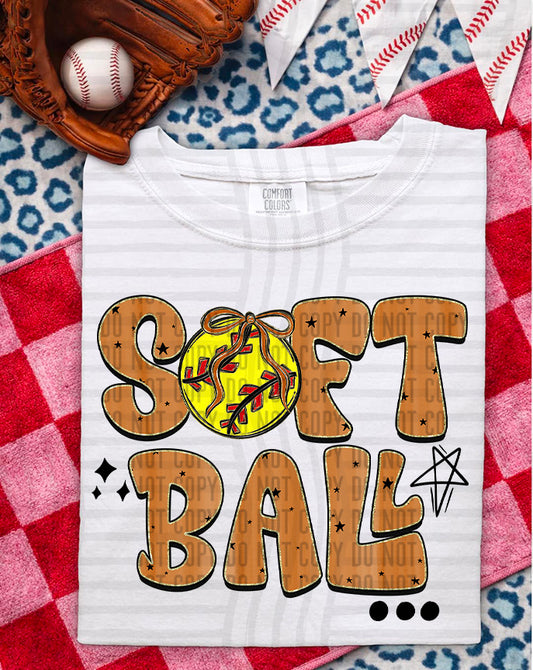 RETRO SOFTBALL TEE -VARIETY OF COLOR