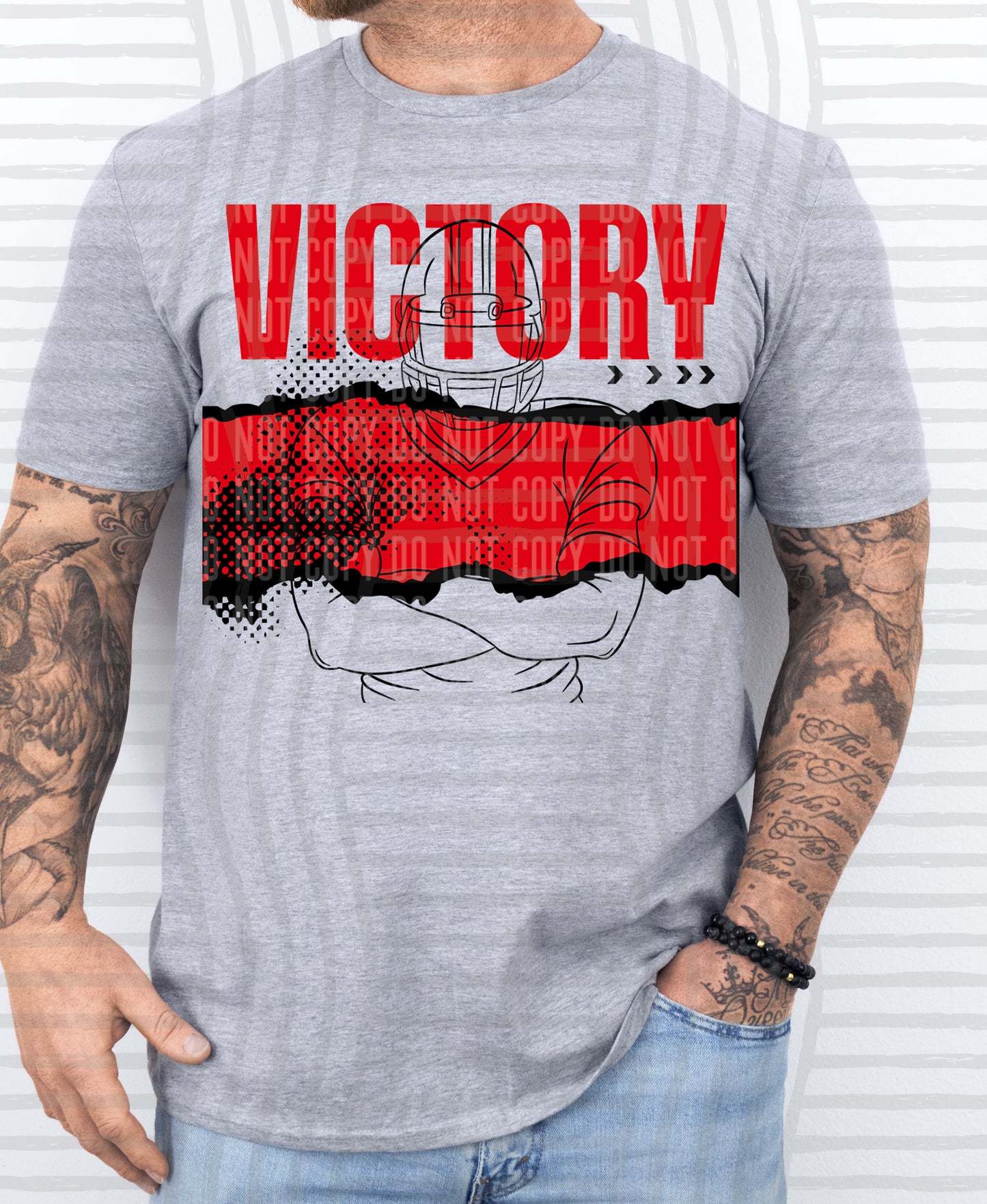 VICTORY FOOTBALL PLAYER TEES -25 COLORS