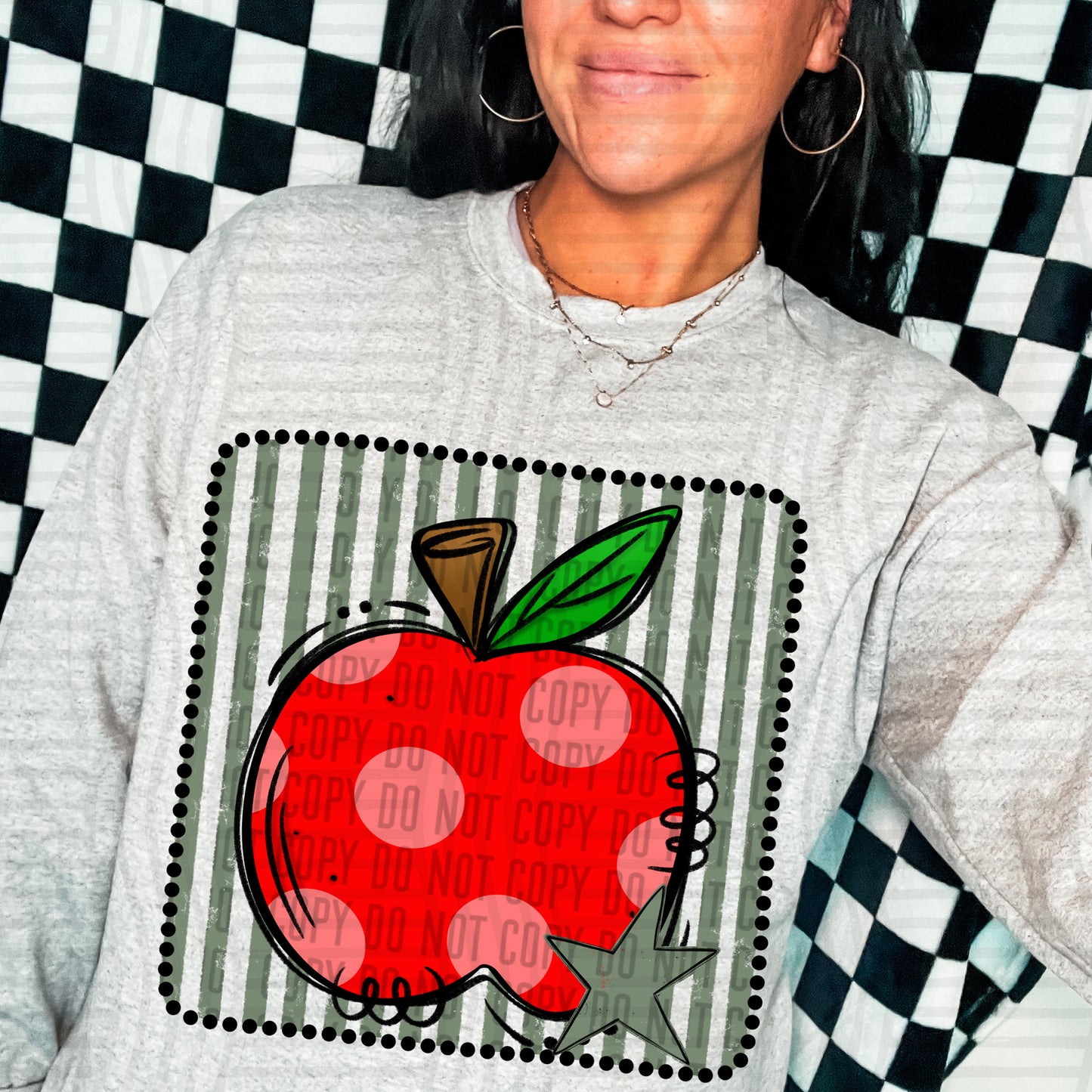 DISTRESSED APPLE TEE - MULTIPLE COLORS