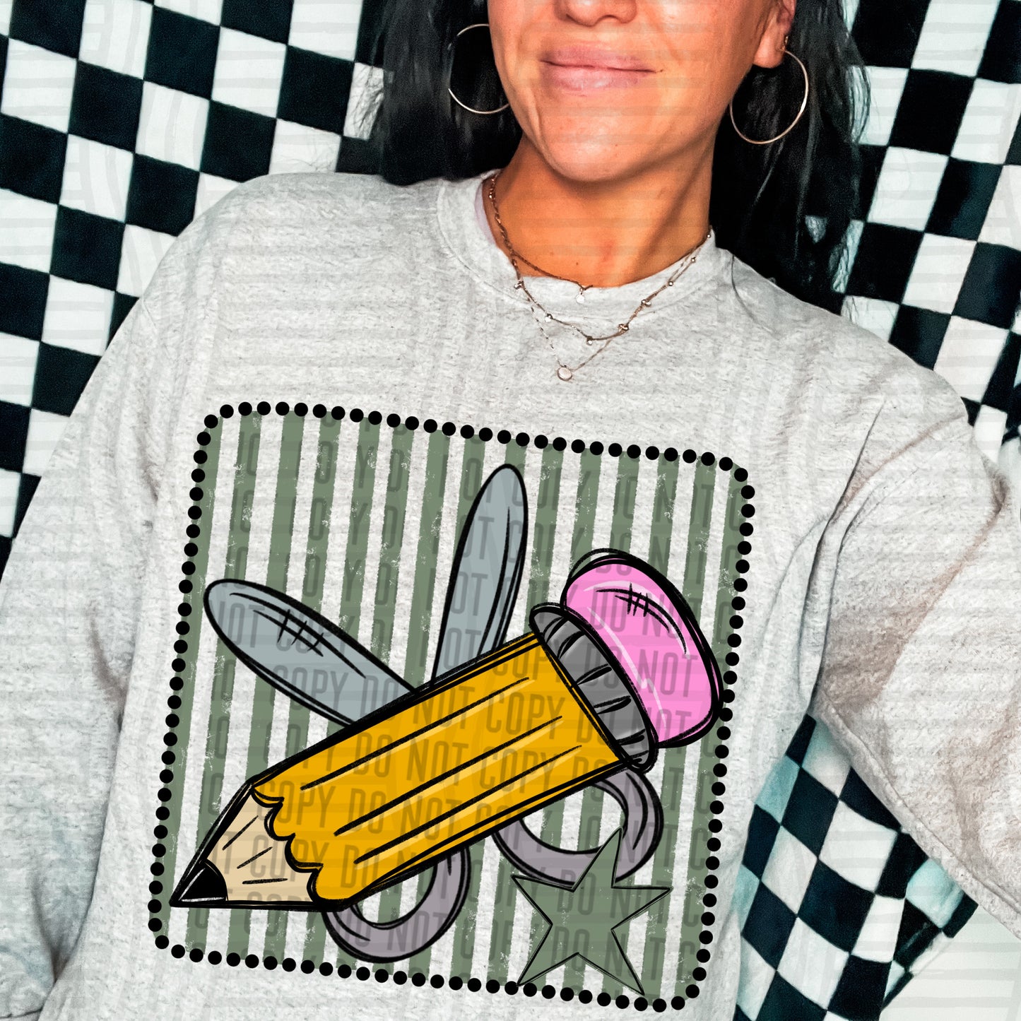 DISTRESSED PENCIL TEE - MULTIPLE COLORS
