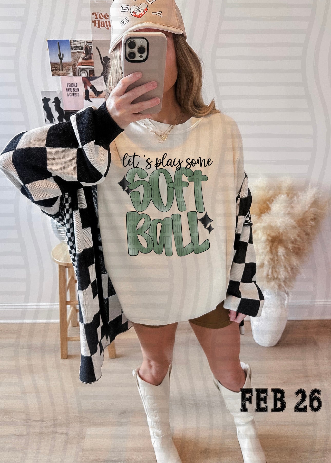 LET'S PLAY SOME SOFTBALL TEE -VARIETY OF COLRS