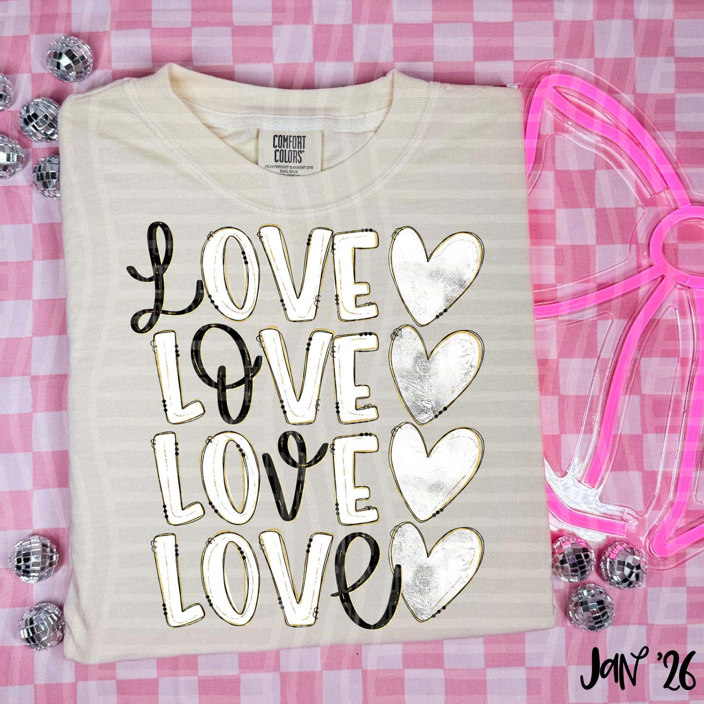 LOVE STACKED COLOR TEES