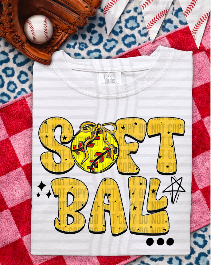 RETRO SOFTBALL TEE -VARIETY OF COLOR