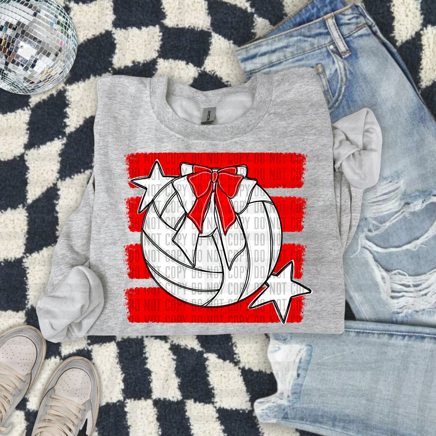 VOLLEYBALL BOW BOW TEES -25 COLORS