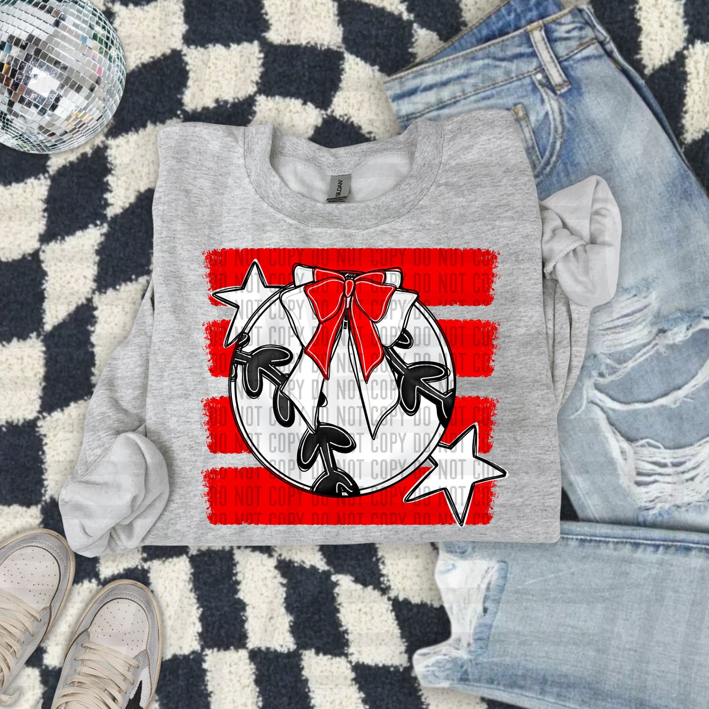 BASEBALL BOW BOW TEES -25 COLORS