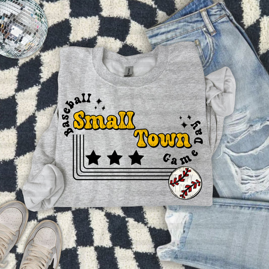 SMALL TOWN BASEBALL TEE -21 COLORS