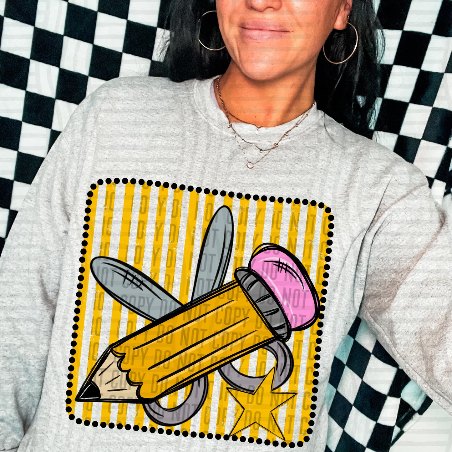 DISTRESSED PENCIL TEE - MULTIPLE COLORS
