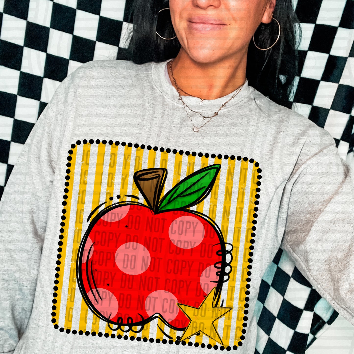 DISTRESSED APPLE TEE - MULTIPLE COLORS