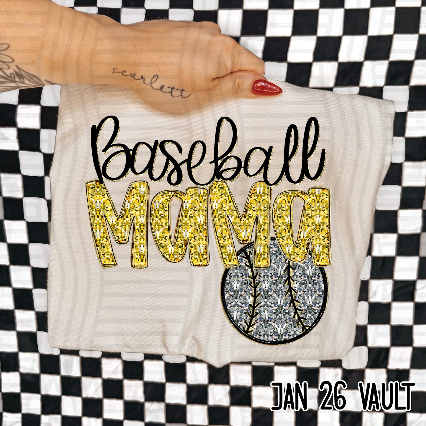 BASEBALL MAMA BLING TEE