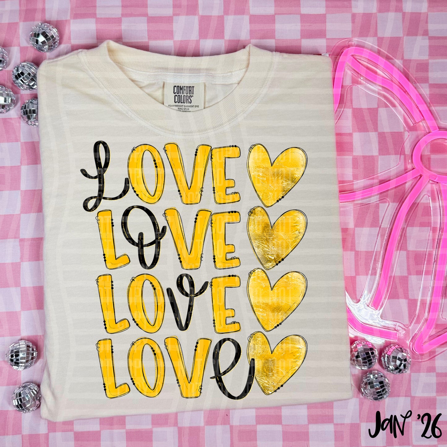 LOVE STACKED COLOR TEES