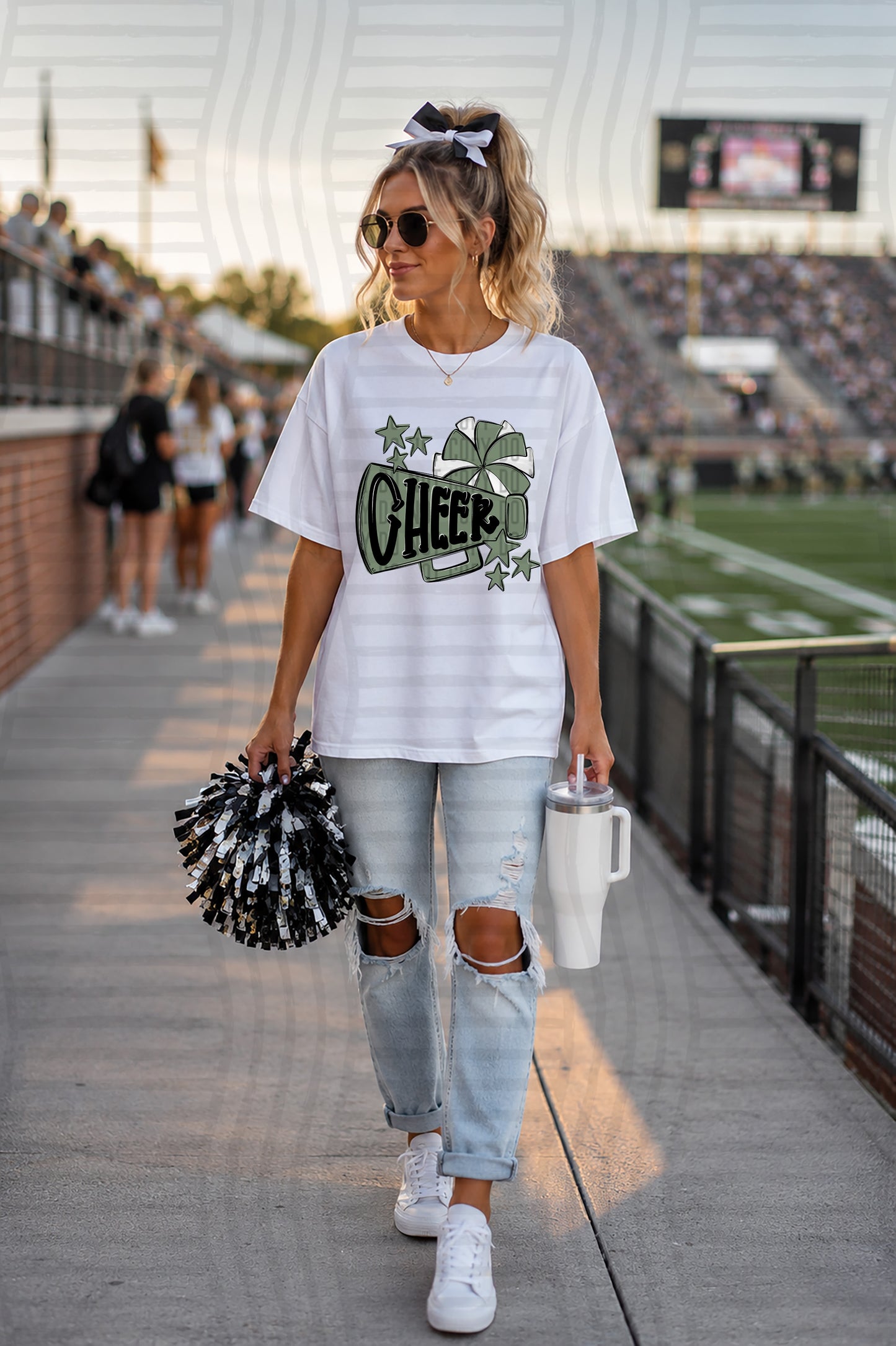 CHEER HORIZONAL TEES -25 COLORS